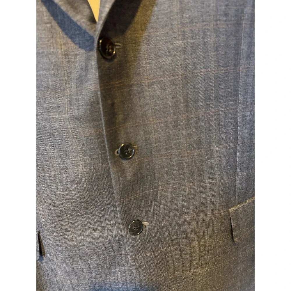 Herringbone Joseph Abboud Nordstrom 44R‎ Wool Windowpane Sport Coat USA